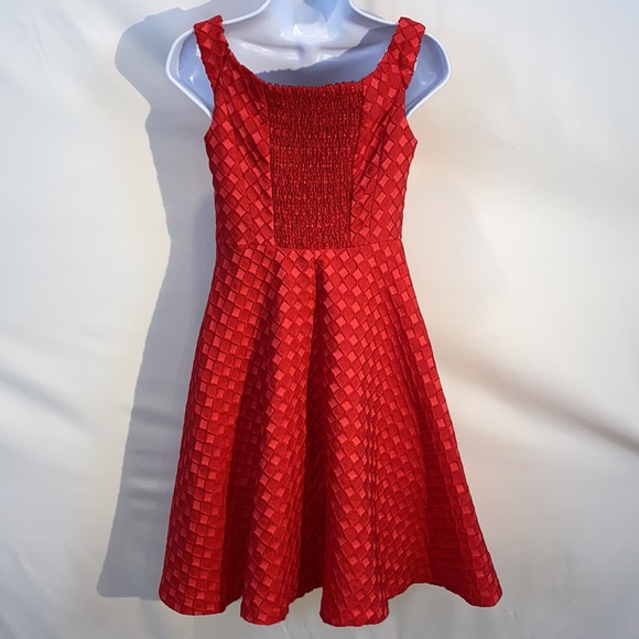 Anthropologie Moulinette Soeurs Minette red silk blend midi dress size 2 - Picture 11 of 17